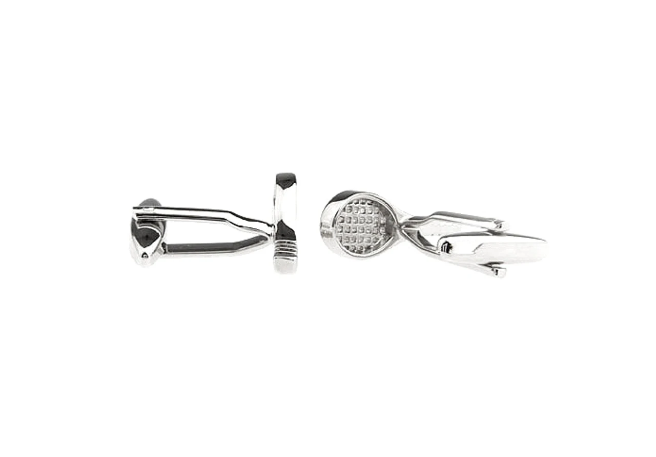 Silver Tennis Racket Cufflinks (V-CF-M51246-S) 5 Silver Tennis Racket Cufflinks (V-CF-M51246-S) - Image 3
