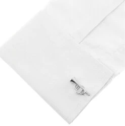 Silver Trumpet Or Cornet Cufflinks (V-CF-M52093-S) -Fashion Formal Wear Store V CF M52093 S 4 54592.1549406614