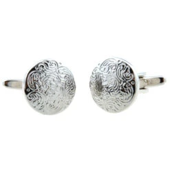 Silver Detailed Disc Cufflinks (V-CF-M52953S) -Fashion Formal Wear Store V CF M52953S 2 53518.1535164156