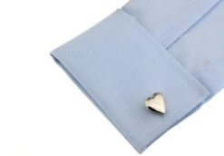 Photo Locket Silver Heart Cufflinks (V-CF-M57361-S) -Fashion Formal Wear Store V CF M57361 S 5 17422.1523007924