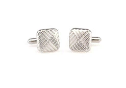 Silver Square Cufflinks (V-CF-M58114) -Fashion Formal Wear Store V CF M58114 3 44392.1535163519