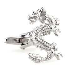 Silver Asian Dragon Cufflinks (V-CF-M61106-S)