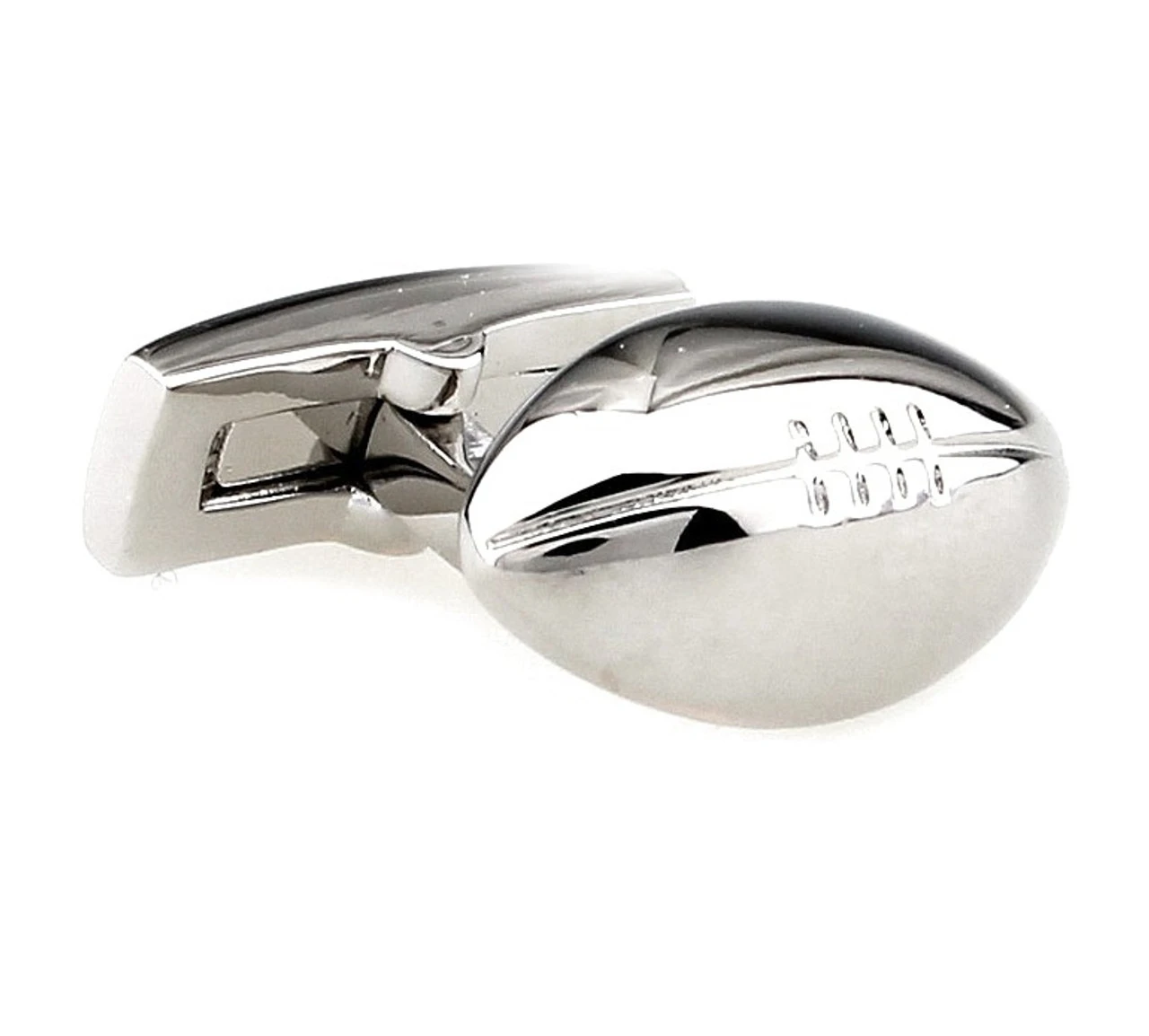Silver Football Cufflinks (V-CF-M64014S) 3 Silver Football Cufflinks (V-CF-M64014S)