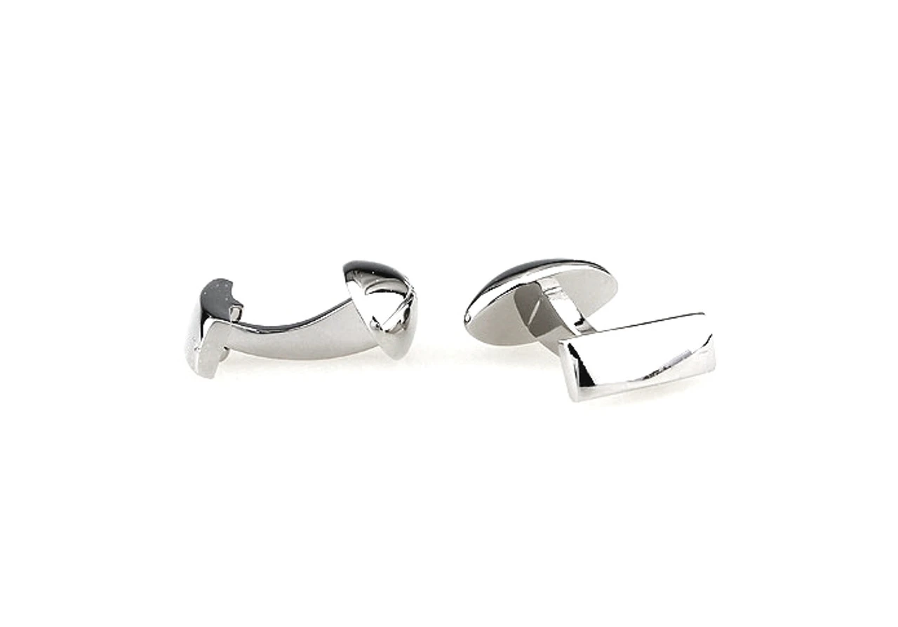 Silver Football Cufflinks (V-CF-M64014S) 4 Silver Football Cufflinks (V-CF-M64014S) - Image 2