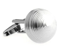 Silver Dome Cufflinks (V-CF-M64665S)