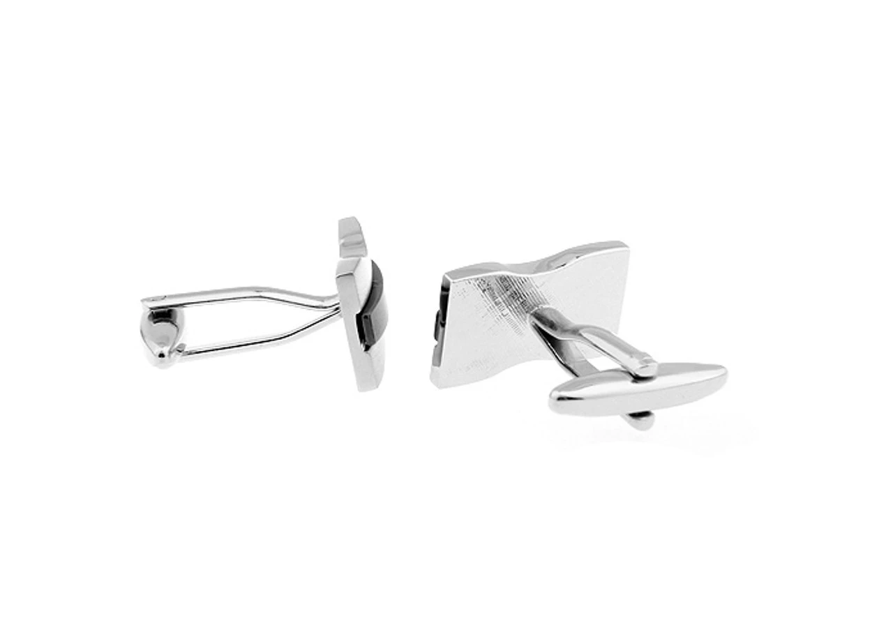 Two-Tone Rectangle Cufflinks (V-CF-M70597) 4 Two-Tone Rectangle Cufflinks (V-CF-M70597) - Image 2