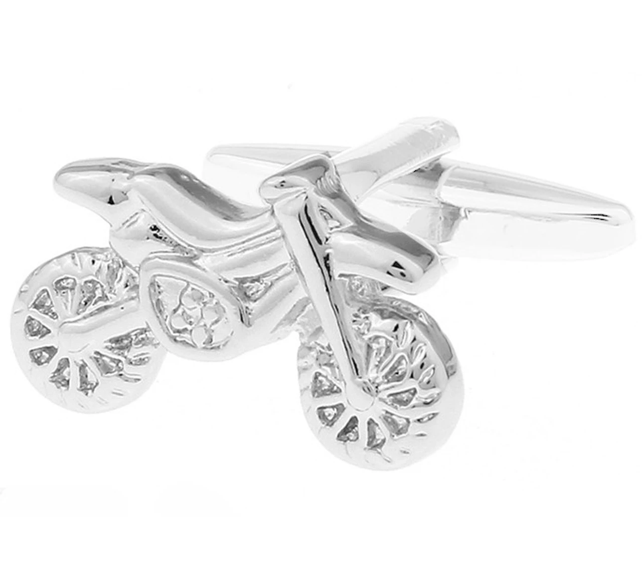 Silver Motorcycle Cufflinks (V-CF-M70633-S) 3 Silver Motorcycle Cufflinks (V-CF-M70633-S)