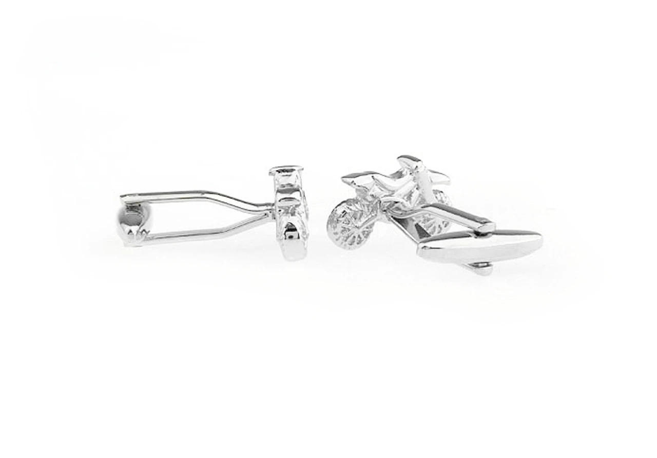 Silver Motorcycle Cufflinks (V-CF-M70633-S) 5 Silver Motorcycle Cufflinks (V-CF-M70633-S) - Image 3