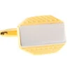 Silver Panel Gold Cufflinks (V-CF-M70945-G) -Fashion Formal Wear Store V CF M70945 G 29586.1534405286
