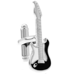 XX-Large Guitar Silver Cufflinks (V-CF70973-S)