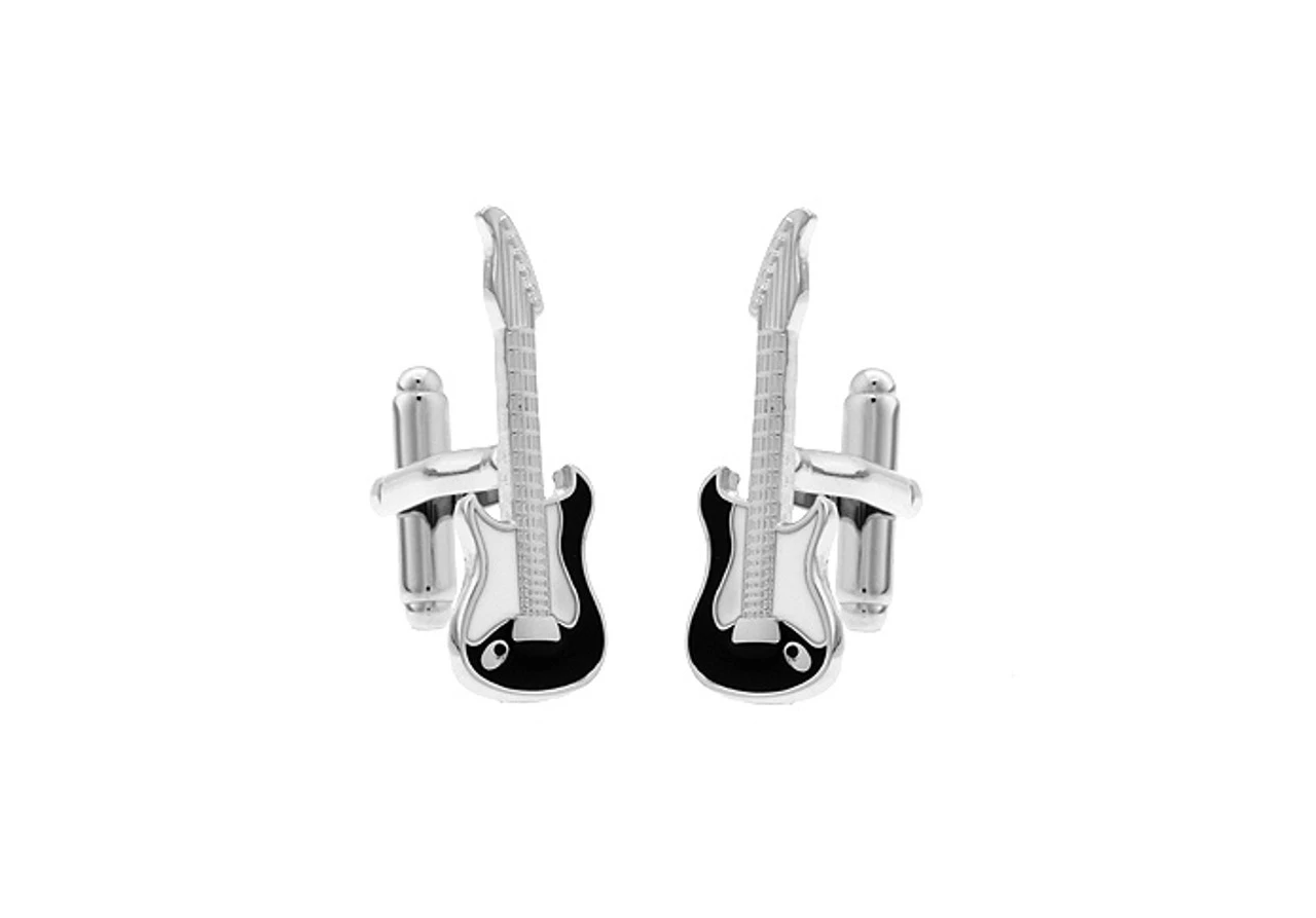XX-Large Guitar Silver Cufflinks (V-CF70973-S) 5 XX-Large Guitar Silver Cufflinks (V-CF70973-S) - Image 3