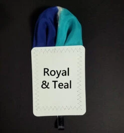 100% Silk Pre-Folded Pocket Square Insert - Teal And Royal -Fashion Formal Wear Store VA PSI 0951F 2a 67136.1646760170