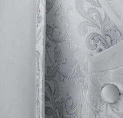 Vinci 3 Piece Collar-less Floral Pattern Vested Fancy Suit - Silver 7 Vinci 3 Piece Collar-less Floral Pattern Vested Fancy Suit - Silver -Fashion Formal Wear Store VCI SU SV2HT 2 SV 3 53631.1581494290