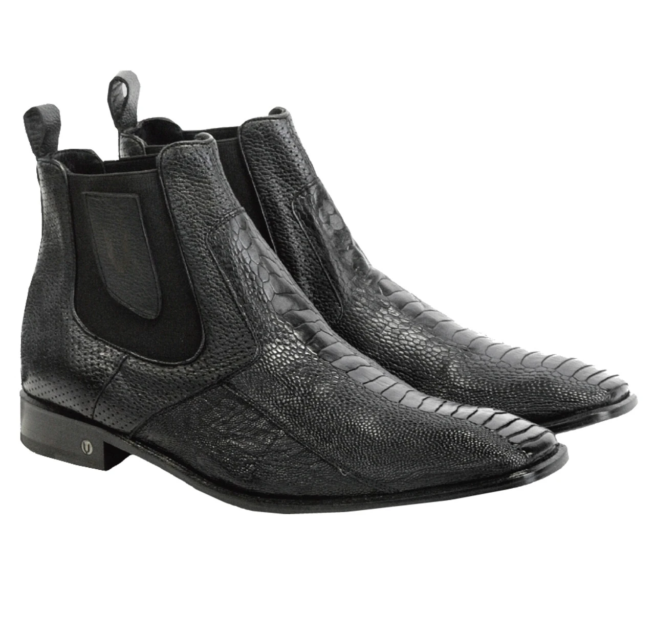 Vestigium Genuine Ostrich Leg & Calf Ankle Dress Boot 3 Vestigium Genuine Ostrich Leg & Calf Ankle Dress Boot