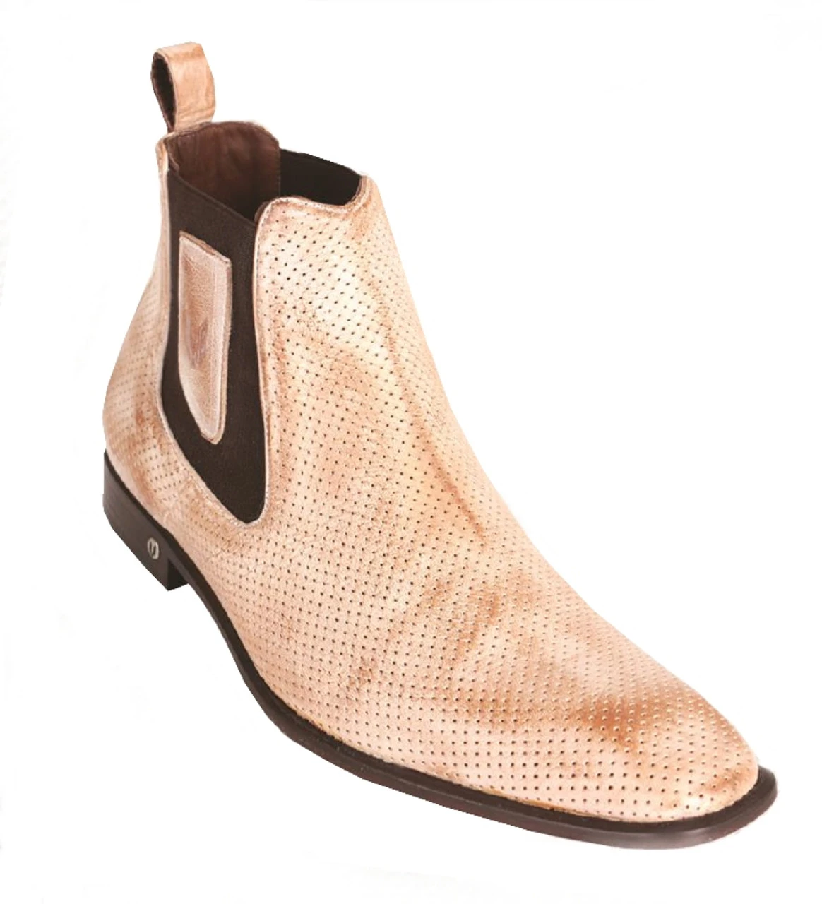 Vestigium Genuine Suede Leather Ankle Dress Boot - Antique Honey 3 Vestigium Genuine Suede Leather Ankle Dress Boot - Antique Honey