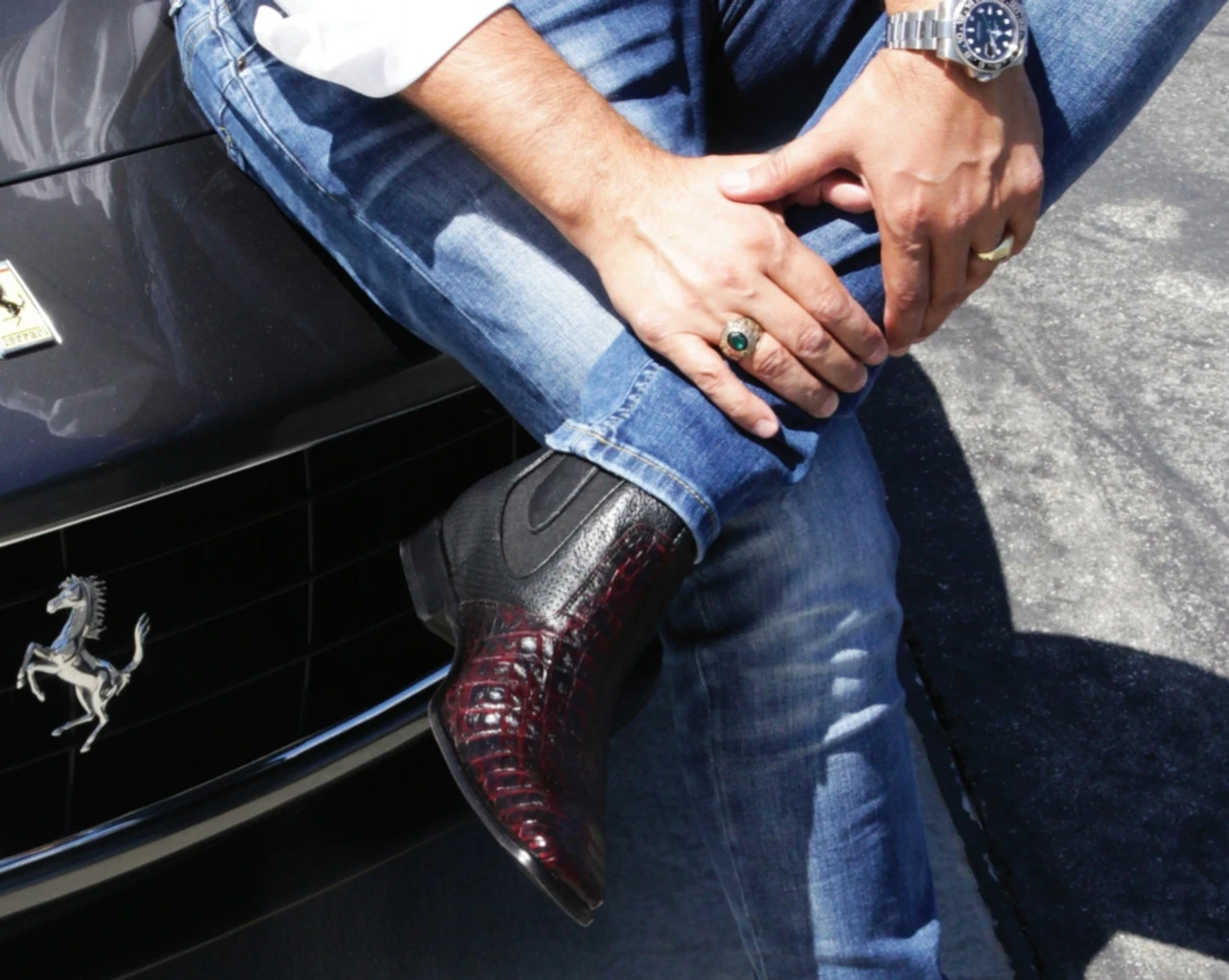 Vestigium Genuine Caiman Belly & Calf Ankle Dress Boot 6 Vestigium Genuine Caiman Belly & Calf Ankle Dress Boot - Image 4