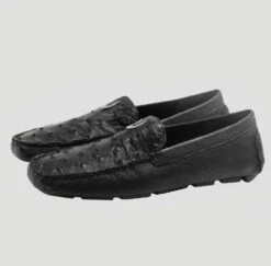 Vestigium Genuine Ostrich Quill & Calf Moc Driver Loafer -Fashion Formal Wear Store VGM 7ZC0303 B 77911.1519852231