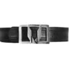 Vestigium Genuine Smooth Ostrich Leather & Calf Belt - Black -Fashion Formal Wear Store VGM BT 7C1504 05 38968.1519156165