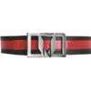 Clearance - Vestigium Genuine Ostrich Leg & Calf Dress Belt - Red On Black -Fashion Formal Wear Store VGM BT 7C150529 17533.1663869177