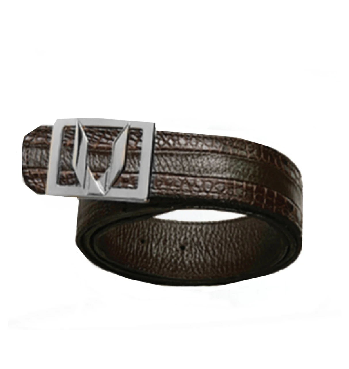 Vestigium Genuine Caiman Belly & Calf Belt - Silver Buckle