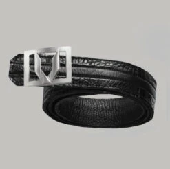 Vestigium Genuine Caiman Belly & Calf Belt - Silver Buckle -Fashion Formal Wear Store VGM BT 7C1582 B 73471.1519163720