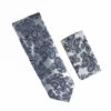 Antonia 100% Silk Tie W/Pocket Square - Silvery & Navy Blue Paisley 2 Antonia 100% Silk Tie W/Pocket Square - Silvery & Navy Blue Paisley -Fashion Formal Wear Store WTH 849 19793.1672250831