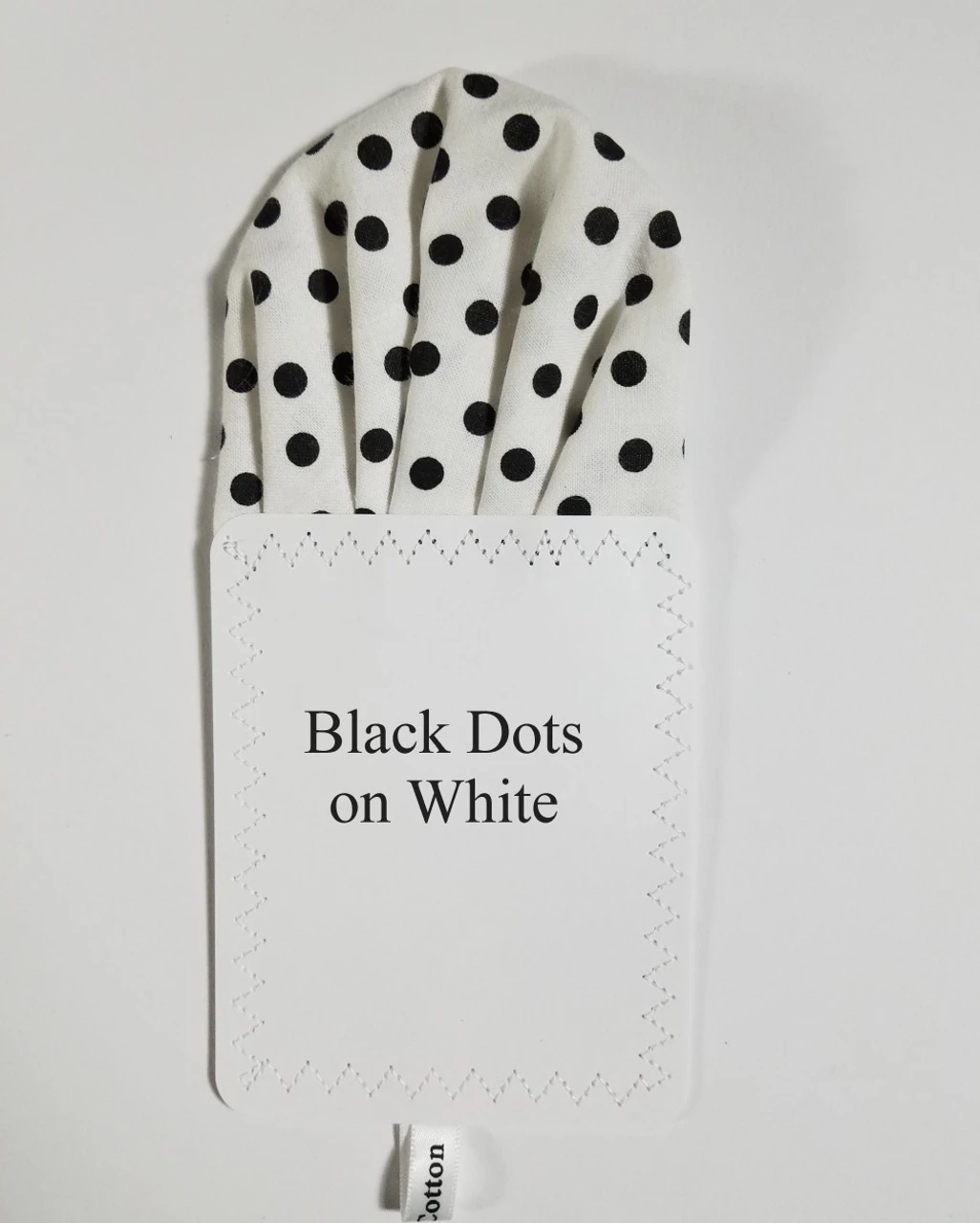 Black Polka Dots On White 100% Cotton Pre-Folded Pocket Square Handkerchief Insert 5 Black Polka Dots On White 100% Cotton Pre-Folded Pocket Square Handkerchief Insert - Image 3