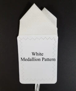 100% Cotton White Medallion Pattern Pre-Folded Pocket Square Handkerchief Insert -Fashion Formal Wear Store White medallion2 ebay 89734.1651697977