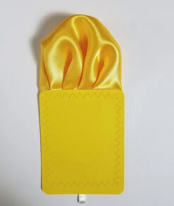 Yellow- Gold Satin Pre-Folded Pocket Square Insert -Fashion Formal Wear Store Yellow Gold 3 95159.1677884350