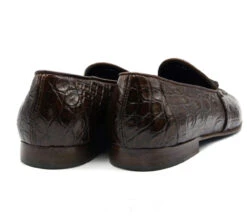 Zelli 100% Caiman Crocodile Italian Tassel Long Toe Loafer - Dark Brown 10 Zelli 100% Caiman Crocodile Italian Tassel Long Toe Loafer - Dark Brown -Fashion Formal Wear Store ZEL 11 215 BR 3 30388.1675195666