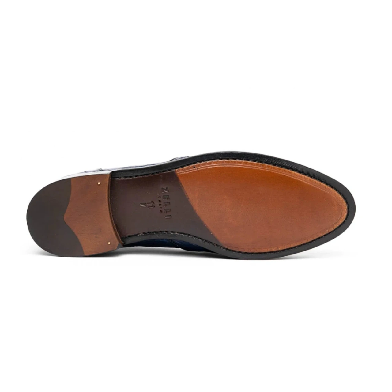 Zelli 100% Caiman Crocodile Italian Tassel Loafer - Navy Blue 5 Zelli 100% Caiman Crocodile Italian Tassel Loafer - Navy Blue - Image 3