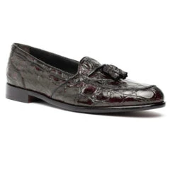 Zelli 100% Caiman Crocodile Italian Tassel Loafer - Dark Brown -Fashion Formal Wear Store ZEL 11 582 BR 90391.1675190523