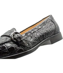 Zelli 100% Caiman Crocodile Italian Buckle Loafer - Dark Brown -Fashion Formal Wear Store ZEL 11 593 BR 4 81687.1675194477