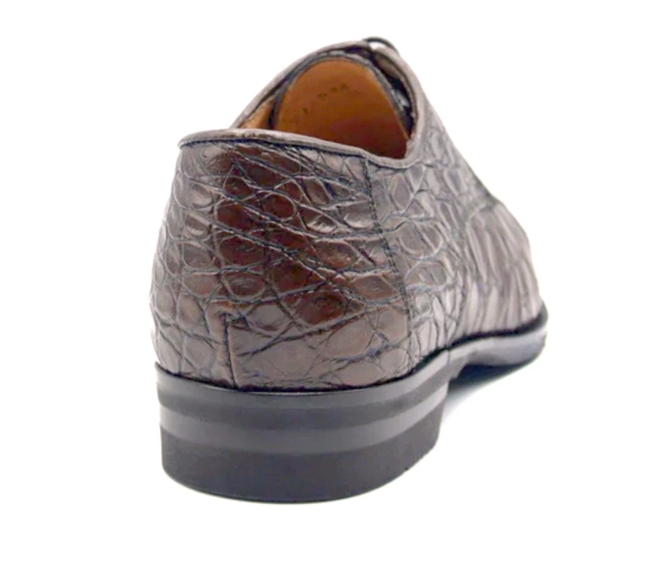 Zelli 100% Caiman Crocodile Italian Lace Up Cap Toe - Cognac 8 Zelli 100% Caiman Crocodile Italian Lace Up Cap Toe - Cognac - Image 6