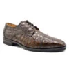 Zelli 100% Caiman Crocodile Italian Lace Up Cap Toe - Cognac -Fashion Formal Wear Store ZEL 21 532 CG 47587.1675201791