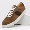 Zelli 100% Genuine Crocodile & Suede Sneaker - Cappuccino Brown -Fashion Formal Wear Store ZEL 66 101 BR 29615.1677191003