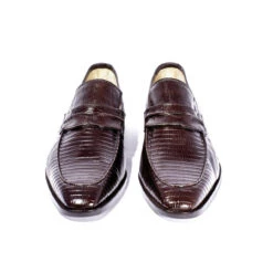 Zelli 100% Genuine Lizard Long Toe Loafer Shoe - Brown -Fashion Formal Wear Store ZEL LZ 14 589 2 35200.1519771639