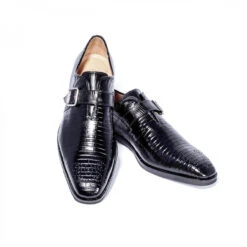 Zelli 100% Genuine Lizard Monk Strap Italian Dress Shoe -Fashion Formal Wear Store ZEL LZ 54 505 B 2 05395.1519761563