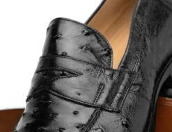 Zelli Italian Long Toe Penny Loafer In Genuine Ostrich Quill -Fashion Formal Wear Store ZEL OST 13 500 b 4 20807.1676659766