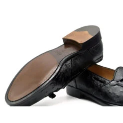 Zelli Genuine Ostrich Quill Tassel Low Vamp Italian Loafer -Fashion Formal Wear Store ZEL OST 13 581 5 96114.1676491809