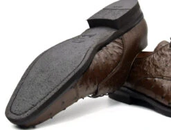 Zelli Italian 100% Genuine Ostrich Quill Cap Toe Dress Shoe -Fashion Formal Wear Store ZEL OST 23 538br 5 98958.1676671220