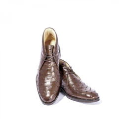 Zelli 100% Genuine Ostrich Quill Ankle Tie Chukka Boot -Fashion Formal Wear Store ZEL OST 43 594 6 79127.1676658131