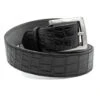 Zelli Genuine Black Matte Nile Crocodile Italian Dress Belt -Fashion Formal Wear Store ZELB NCRO 72 700BKM 33687.1675202264