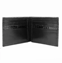 Zelli Genuine Crocodile Bi-Fold Wallet - Black -Fashion Formal Wear Store ZELW 81 540 b 4 93844.1677015861