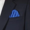 100% Silk Pre-Folded Pocket Square Insert - Blue Tone -Fashion Formal Wear Store blue top silk a 50891.1664907688