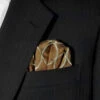Bronze 100% Silk Dupioni Embroidered Pre-Folded Pocket Square Insert -Fashion Formal Wear Store bronzecircle2a 61153.1640208461