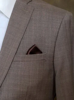 Antonio Ricci 2-in-1 Pouf Round Pocket Square - Black On Dark Brown 12 Antonio Ricci 2-in-1 Pouf Round Pocket Square - Black On Dark Brown -Fashion Formal Wear Store brown 53018.1597837466