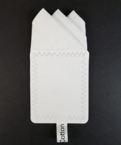 White 100% Cotton Pre-Folded Pocket Square Handkerchief Insert -Fashion Formal Wear Store cotton3 pt 5 37871.1645634075