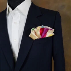 Antonio Ricci 2-in-1 Pouf Round Pocket Square - Large Polka Dots On Cream 13 Antonio Ricci 2-in-1 Pouf Round Pocket Square - Large Polka Dots On Cream -Fashion Formal Wear Store crpolkaa 2 23146.1644526188