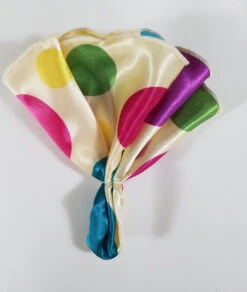 Antonio Ricci 2-in-1 Pouf Round Pocket Square - Large Polka Dots On Cream 18 Antonio Ricci 2-in-1 Pouf Round Pocket Square - Large Polka Dots On Cream -Fashion Formal Wear Store crpolkaa 3 71008.1644526167